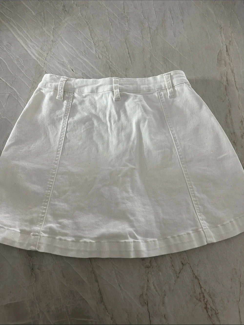 Rhythm. White Button-Front Mini Skirt